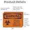 Signmission Biohazard No Food Or Drink OSHA Warning Sign, Vinyl Decal, 10in W x 7in L, 2PK OS-2PACK-WS-D-710-L-12498 - alternate 2